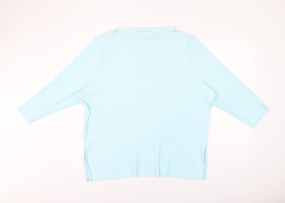 Womens UK Size 20 Marks and Spencer Blue Basic Blouse