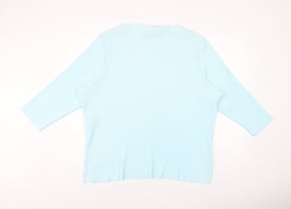 Womens UK Size 20 Marks and Spencer Blue Basic Blouse