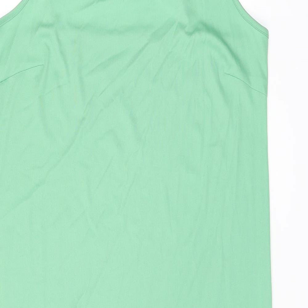 Marks and Spencer Womens Green Polyester Shift Size 16 Square Neck Pullover