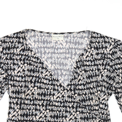 Womens UK Size 12 Kaliko Multicoloured Jersey T-Shirt