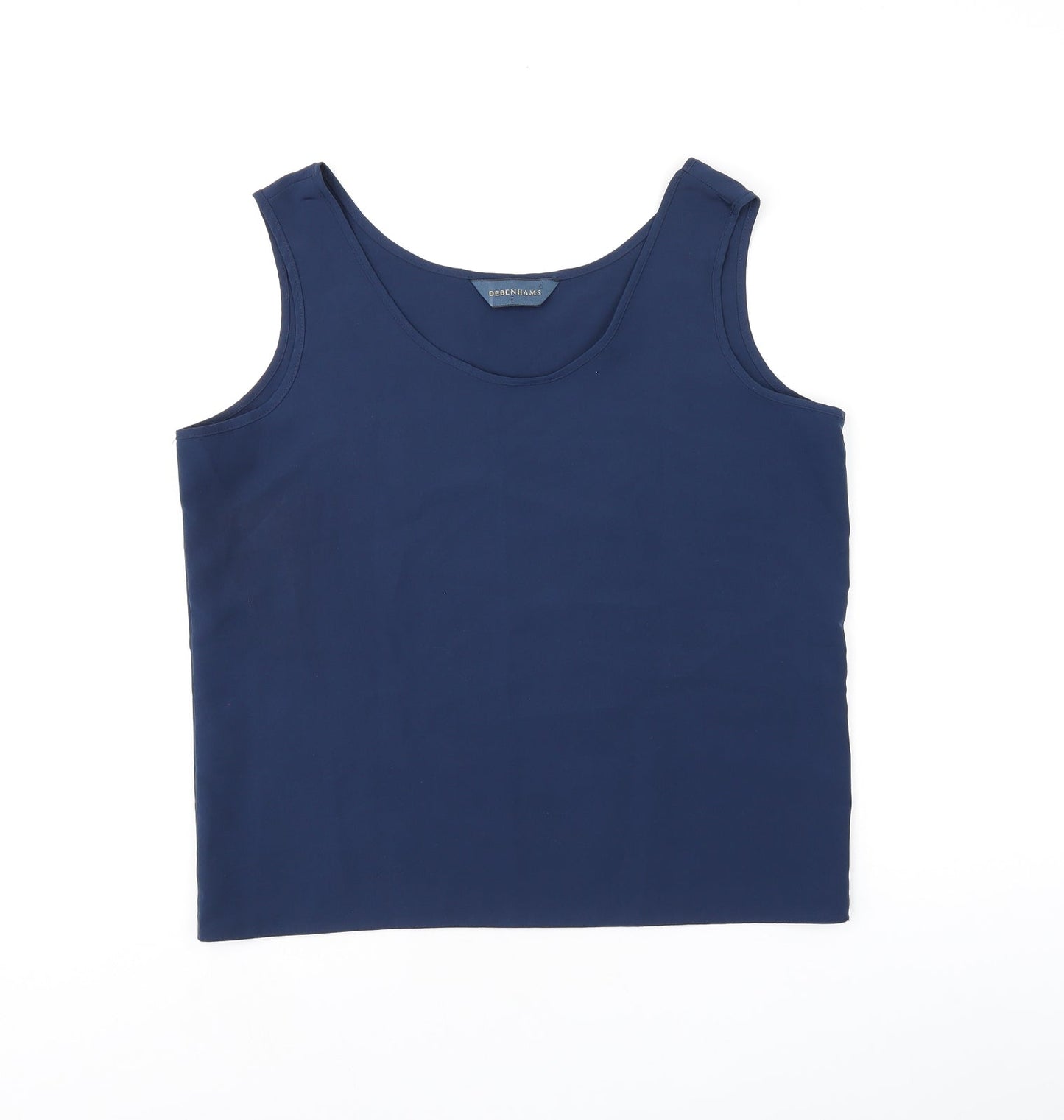 Womens UK Size 12 Debenhams Blue Basic Tank