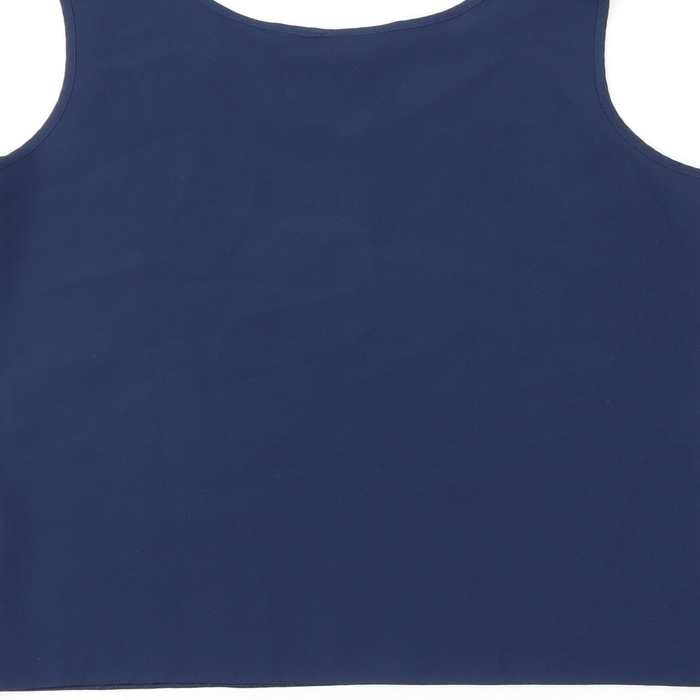 Womens UK Size 12 Debenhams Blue Basic Tank