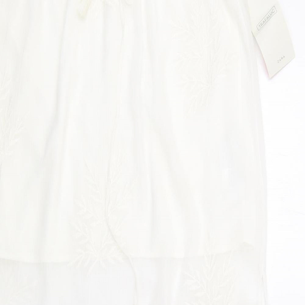 Womens UK Size M Zara A-Line Chiffon Skirt