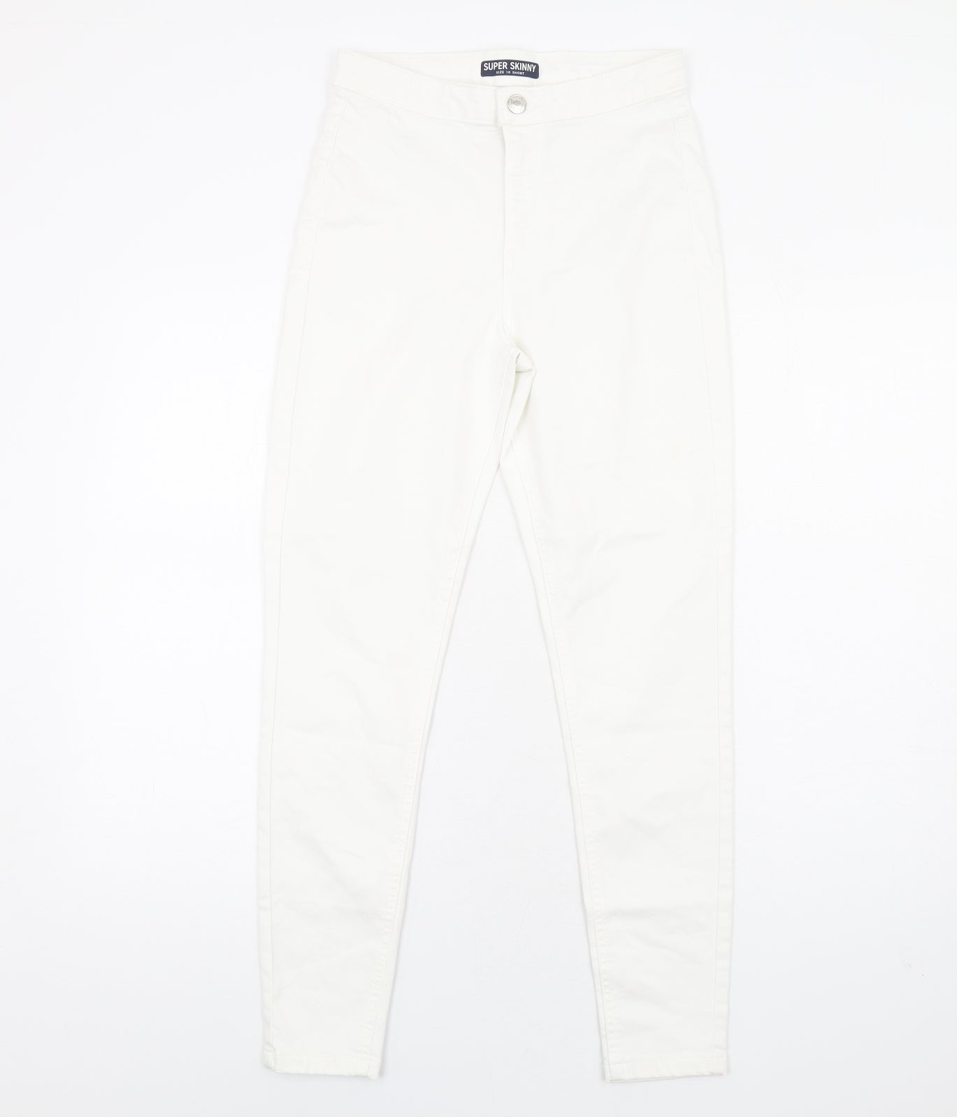 Womens UK Size 10 Marks and Spencer Regular Fit Skinny White Jeans