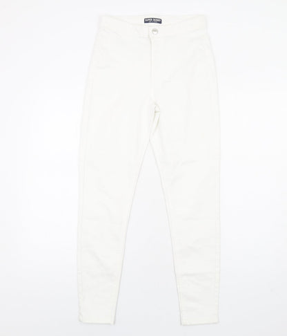 Womens UK Size 10 Marks and Spencer Regular Fit Skinny White Jeans