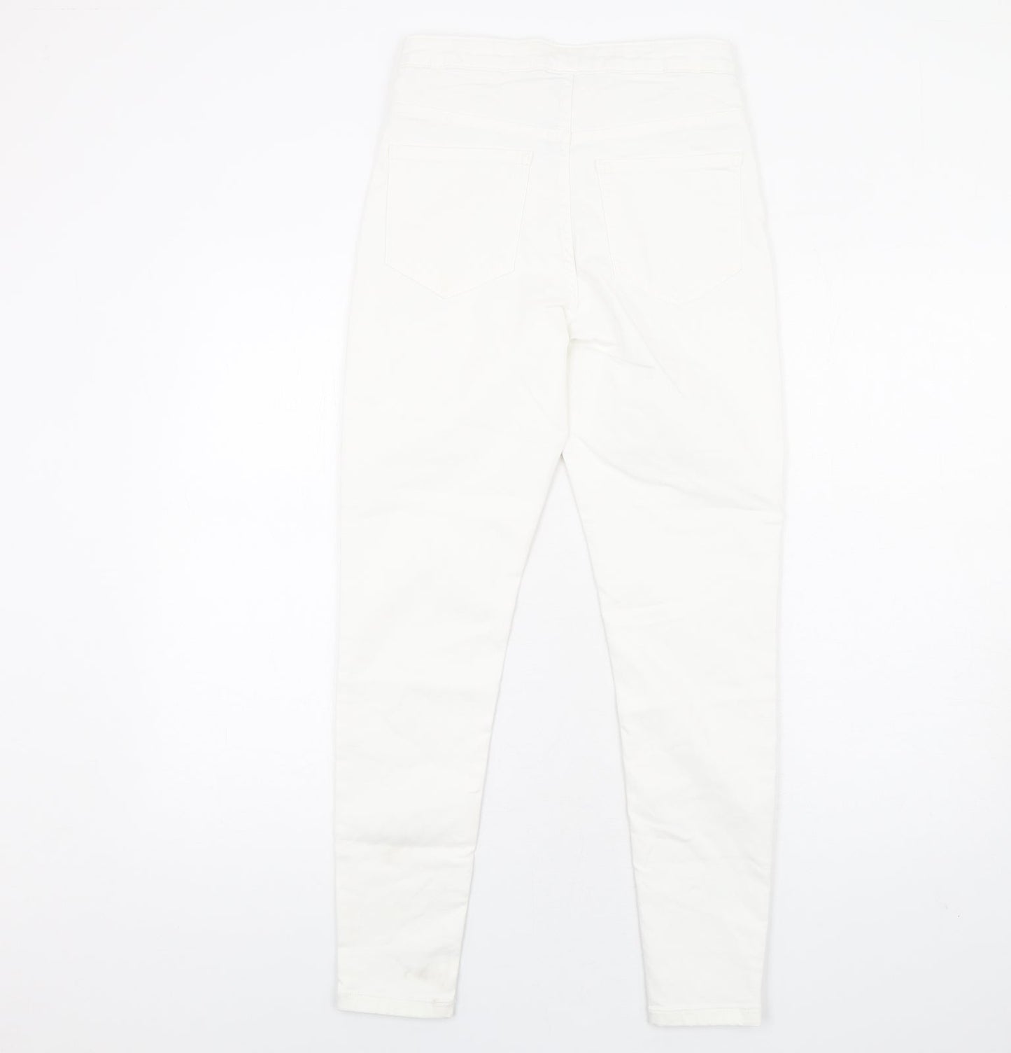 Womens UK Size 10 Marks and Spencer Regular Fit Skinny White Jeans