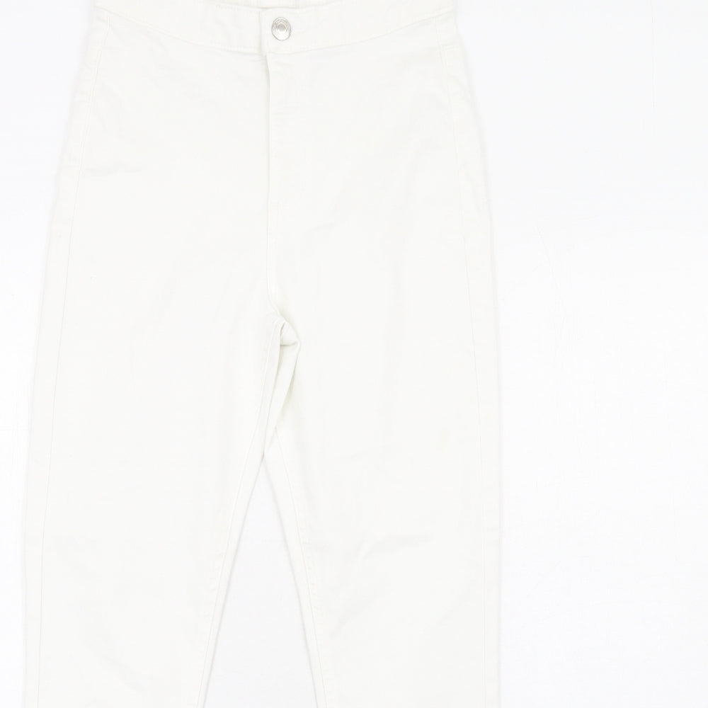 Womens UK Size 10 Marks and Spencer Regular Fit Skinny White Jeans