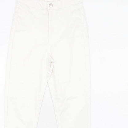 Womens UK Size 10 Marks and Spencer Regular Fit Skinny White Jeans