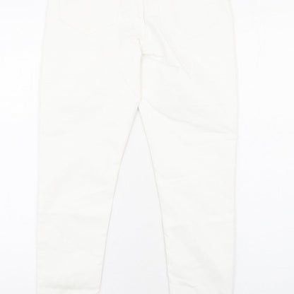 Womens UK Size 10 Marks and Spencer Regular Fit Skinny White Jeans