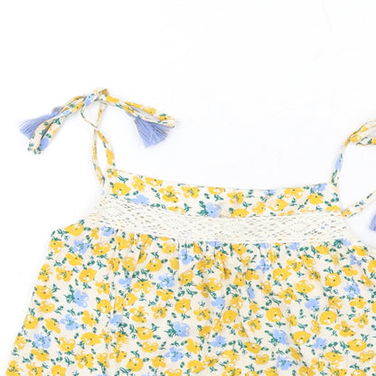 Marks and Spencer Womens Multicoloured Floral Viscose Cami Pyjama Top Size 8