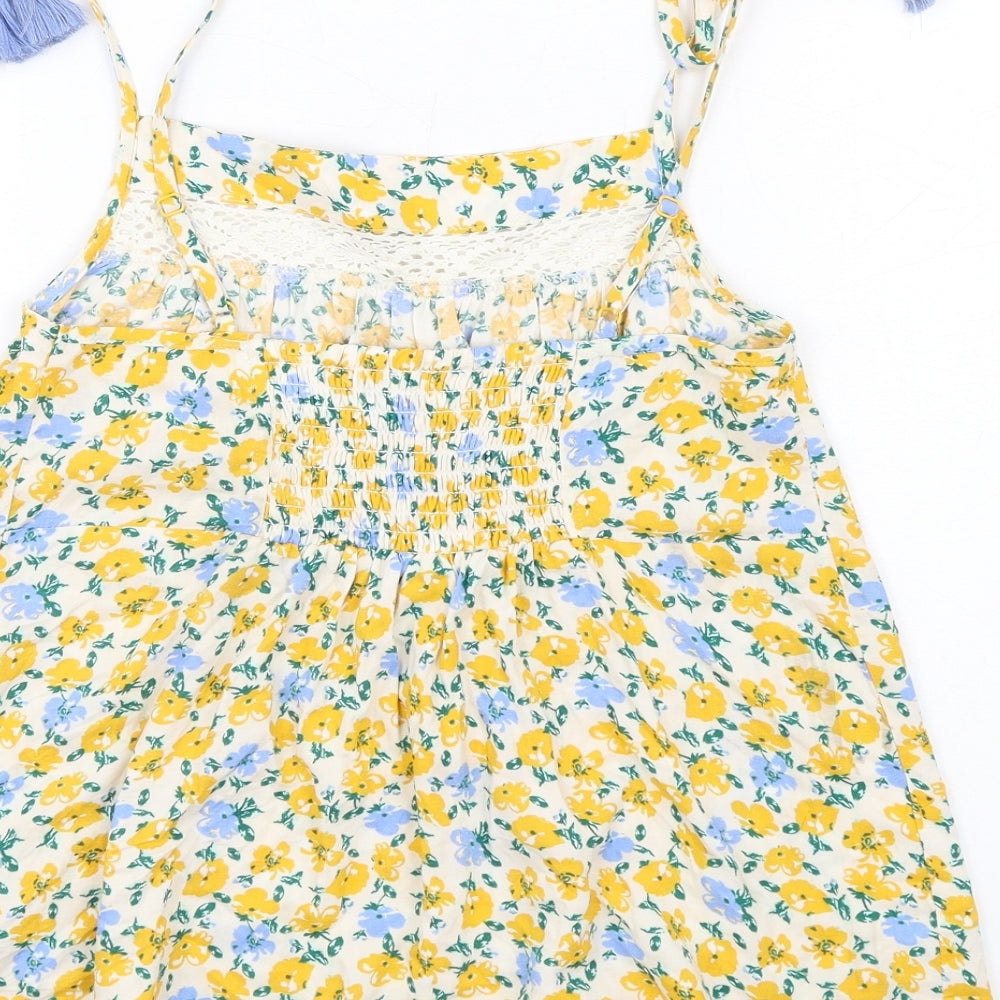 Marks and Spencer Womens Multicoloured Floral Viscose Cami Pyjama Top Size 8