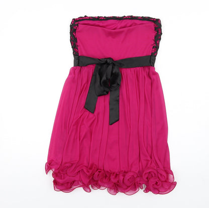 Jane Norman Womens Pink Polyester A-Line Size 10 Square Neck Pullover