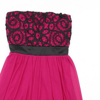 Jane Norman Womens Pink Polyester A-Line Size 10 Square Neck Pullover