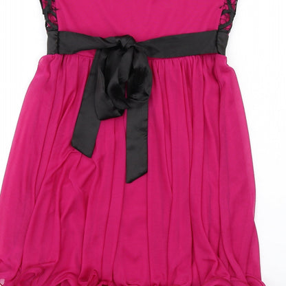 Jane Norman Womens Pink Polyester A-Line Size 10 Square Neck Pullover