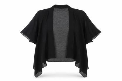 Womens UK Size 10 Boohoo Black Kimono T-Shirt