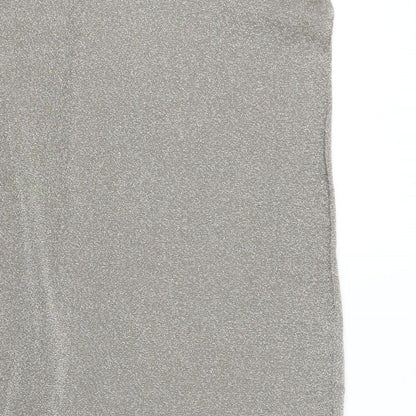 Zara Womens Brown Polyester A-Line Size S V-Neck Pullover