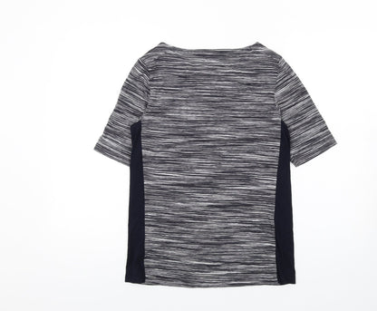 Autograph Womens Blue Viscose Basic T-Shirt Size 12 Scoop Neck