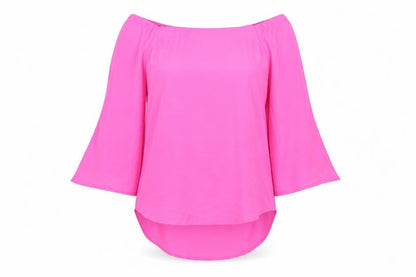 Womens UK Size 12 New Look Pink Basic Blouse