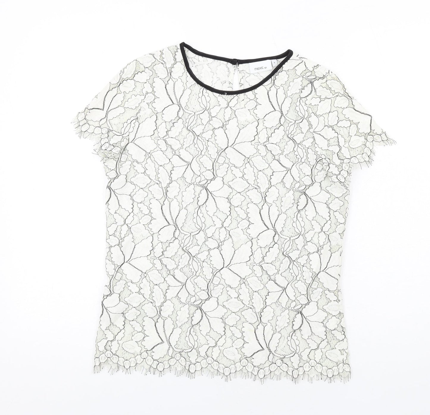 Womens UK Size 8 NEXT White Basic T-Shirt