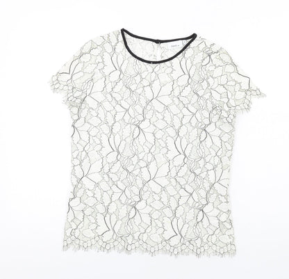 Womens UK Size 8 NEXT White Basic T-Shirt
