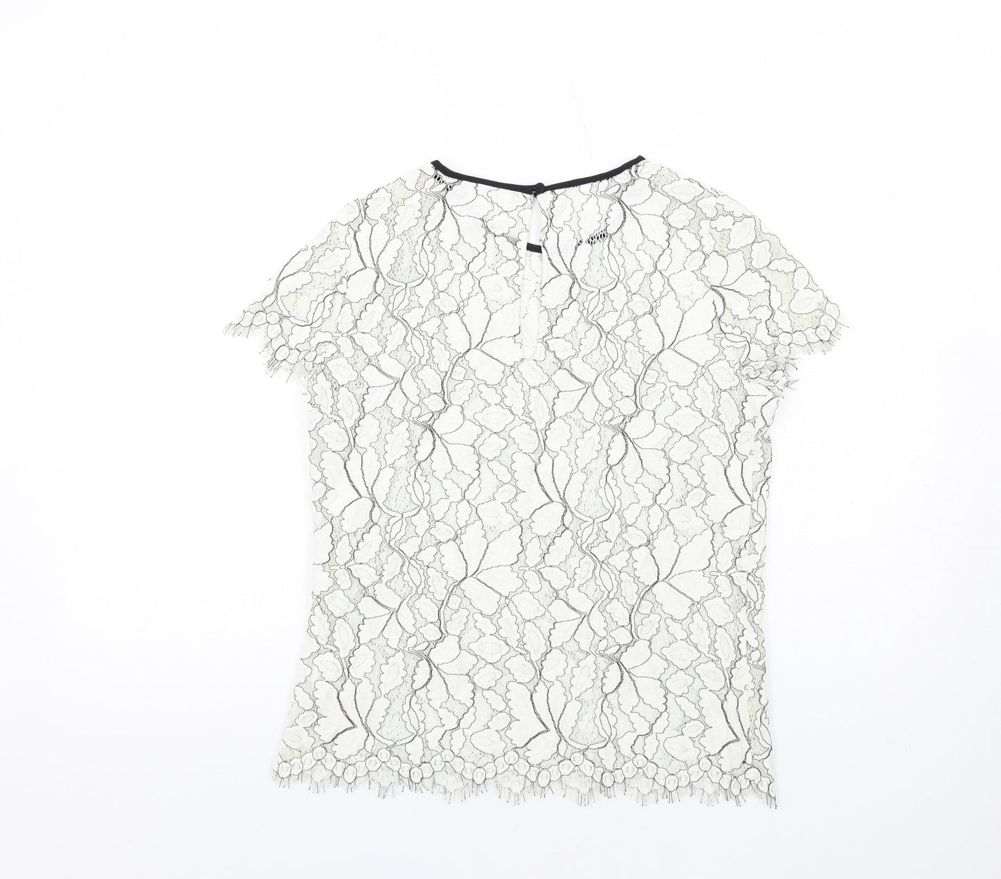 Womens UK Size 8 NEXT White Basic T-Shirt
