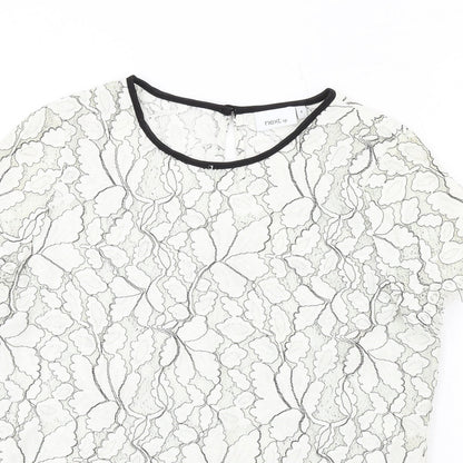Womens UK Size 8 NEXT White Basic T-Shirt