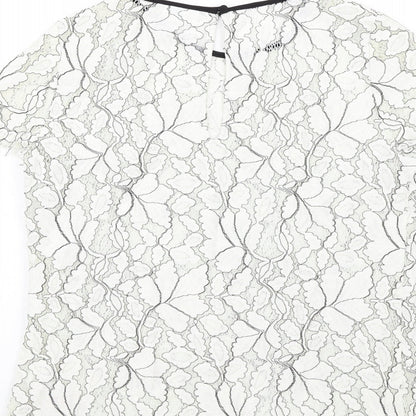 Womens UK Size 8 NEXT White Basic T-Shirt