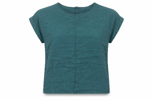 Womens UK Size 10 La Redoute Green Basic T-Shirt