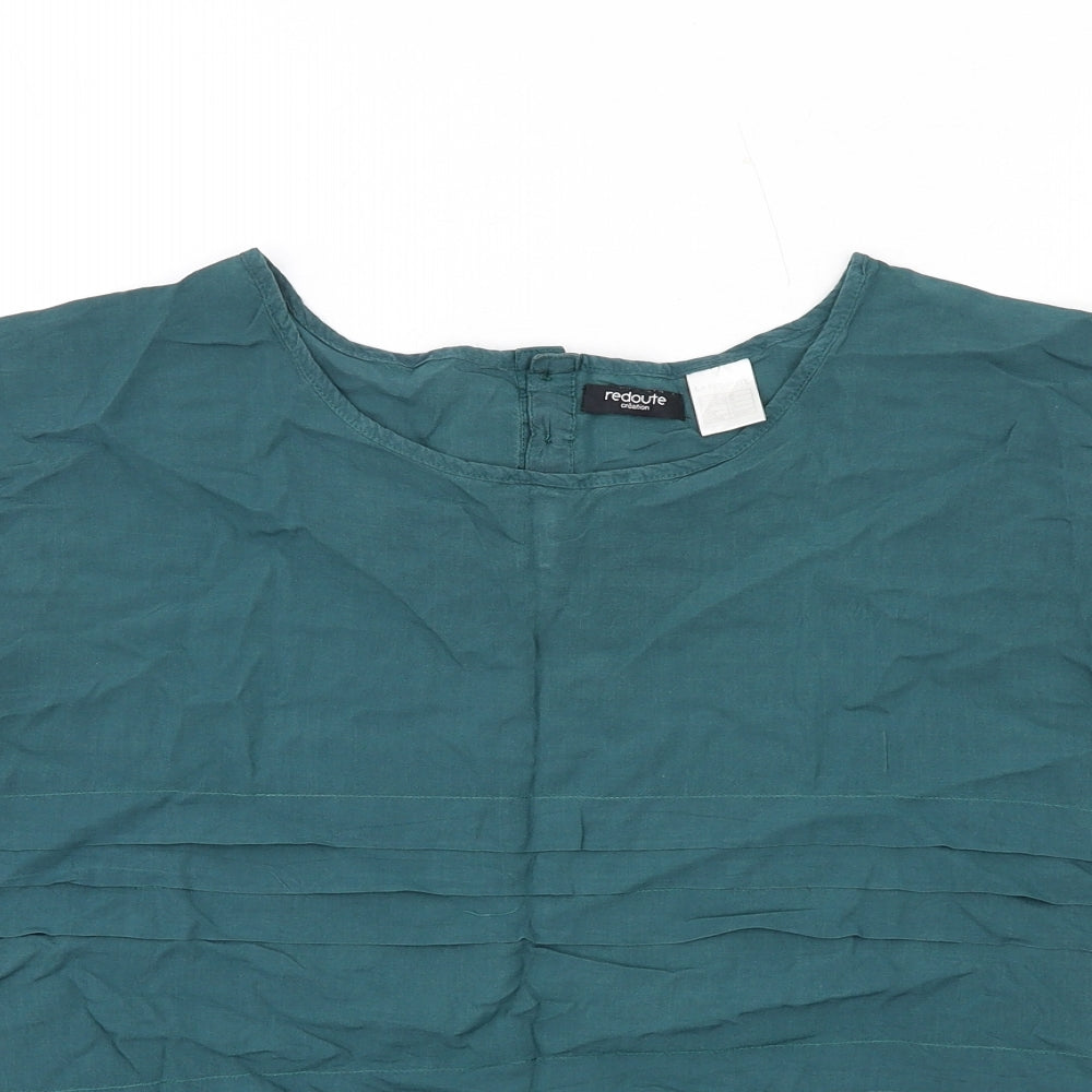 Womens UK Size 10 La Redoute Green Basic T-Shirt