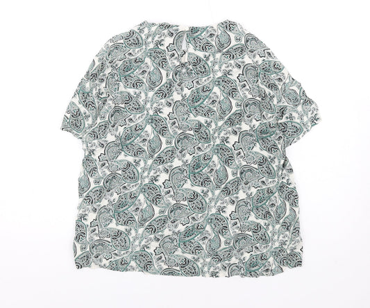 Womens UK Size 10 H&M Green Basic T-Shirt
