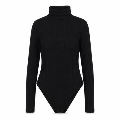 Womens UK Size 8 Boohoo One-Piece Black Bodysuit
