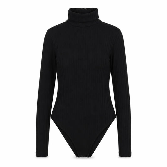 Womens UK Size 8 Boohoo One-Piece Black Bodysuit