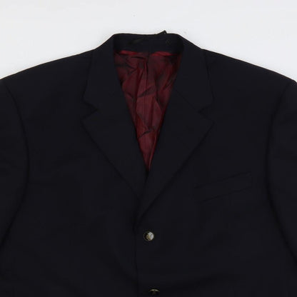 van Kollen Mens Blue Polyester Jacket Blazer Size 44 Regular