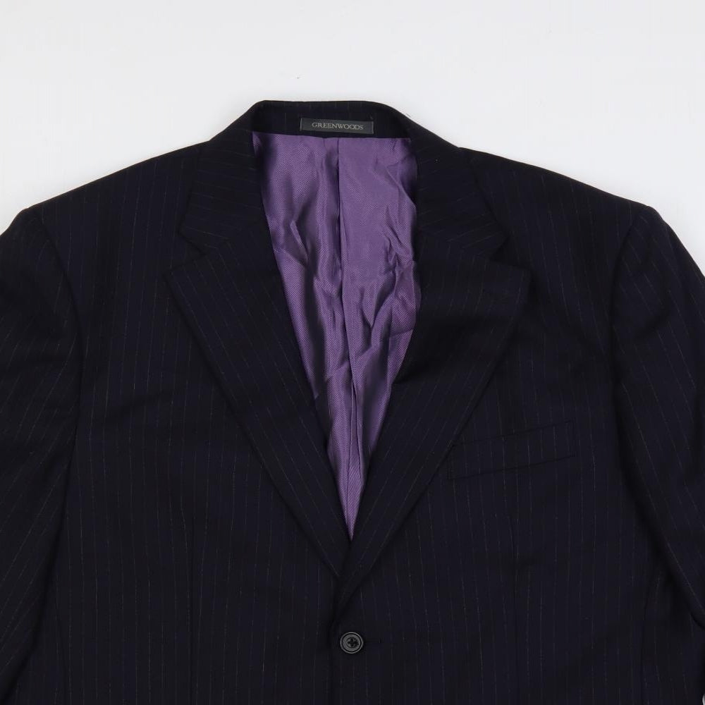 Mens UK Size 44 Greenwoods Regular Blue Suit Jacket