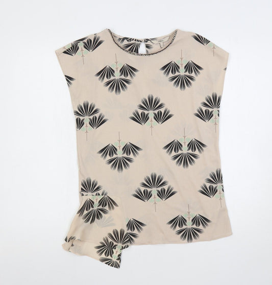 Womens UK Size 8 NEXT Beige Basic Blouse