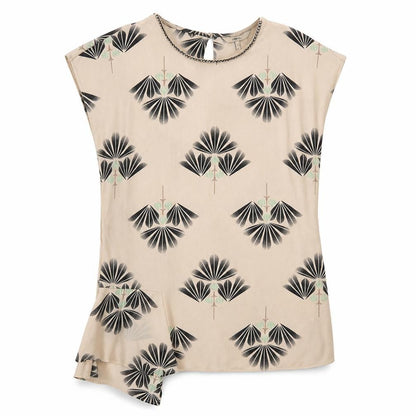 Womens UK Size 8 NEXT Beige Basic Blouse