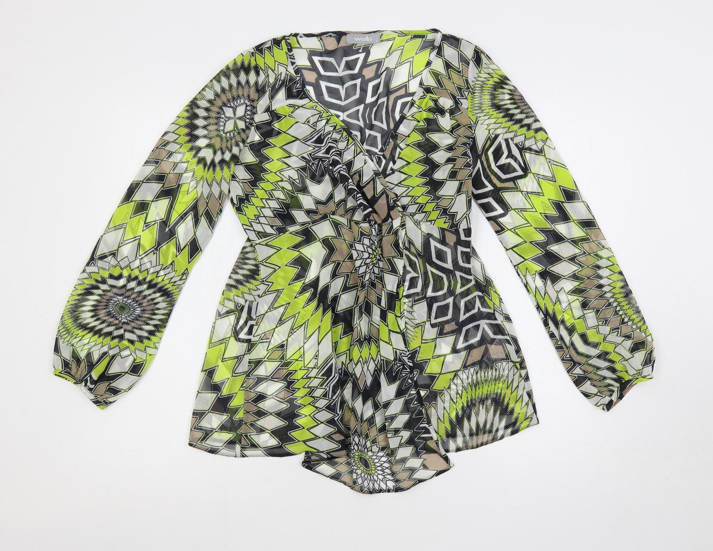 Womens UK Size S Wallis Green Basic Blouse