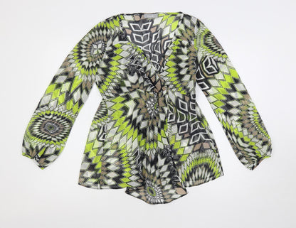 Womens UK Size S Wallis Green Basic Blouse