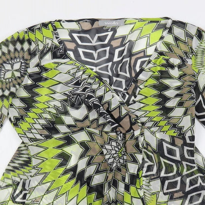 Womens UK Size S Wallis Green Basic Blouse