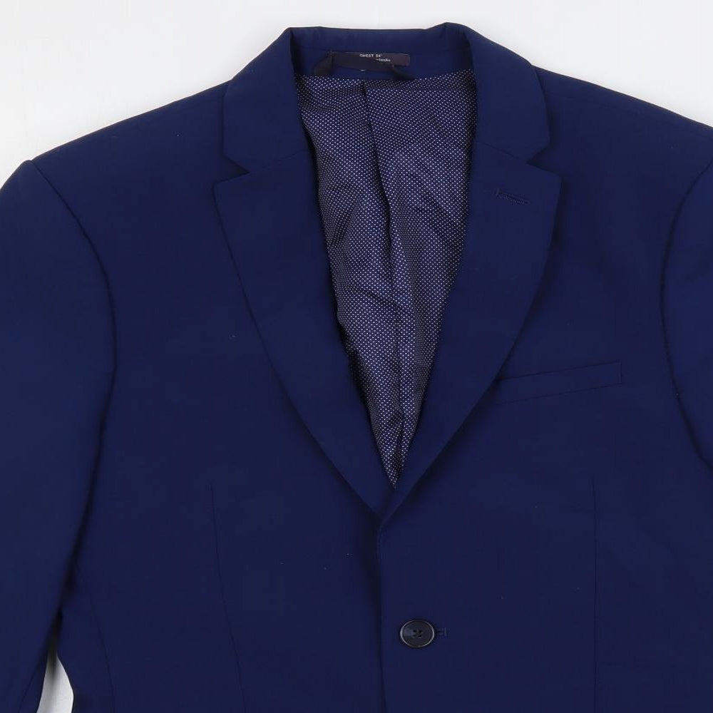 Mens UK Size 34 Marks and Spencer Regular Blue Suit Jacket