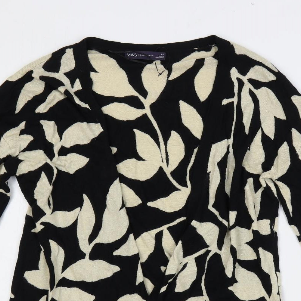 Womens UK Size XS Marks and Spencer Black Cardigan Jumper