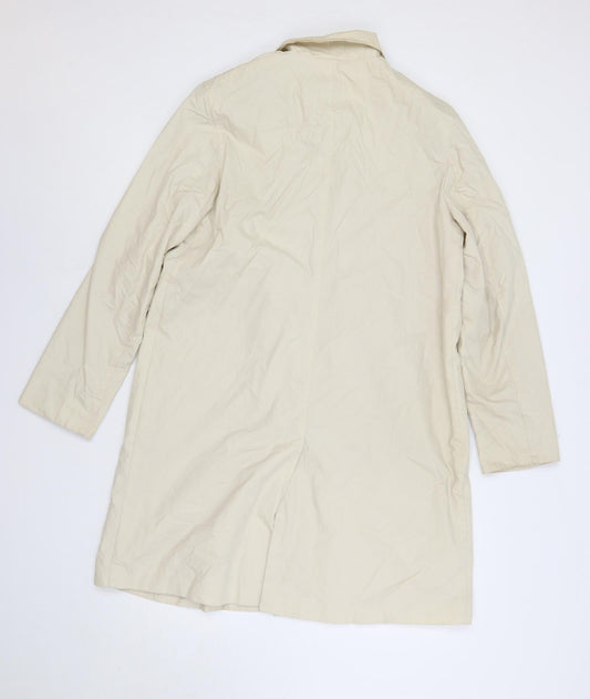 Great Plains Womens Beige Overcoat Coat Size S Button