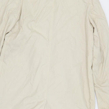 Great Plains Womens Beige Overcoat Coat Size S Button