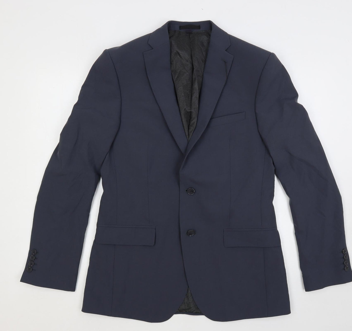 Mens UK Size 40 Marks and Spencer Regular Blue Suit Jacket