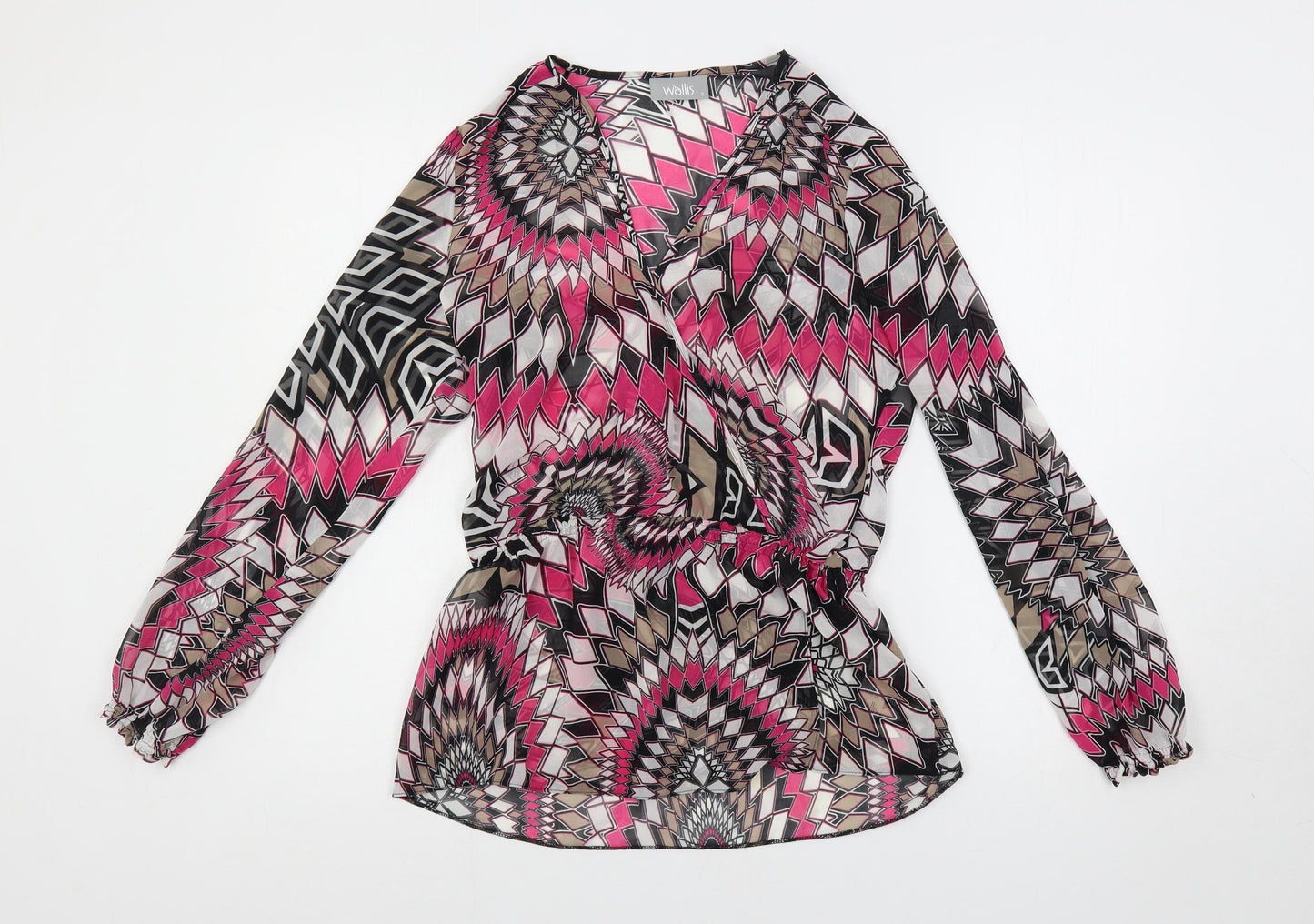 Womens UK Size S Wallis Multicoloured Basic Blouse