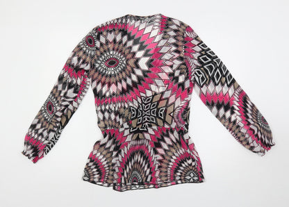 Womens UK Size S Wallis Multicoloured Basic Blouse