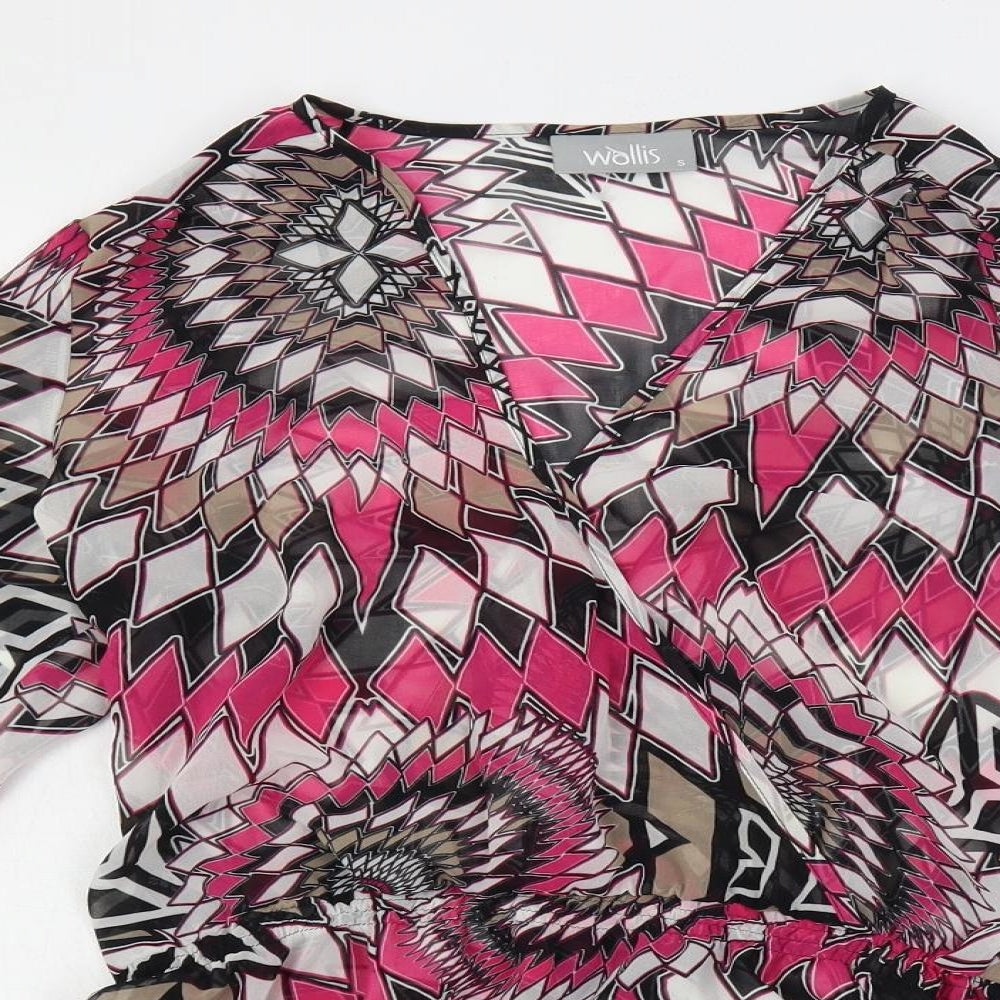 Womens UK Size S Wallis Multicoloured Basic Blouse