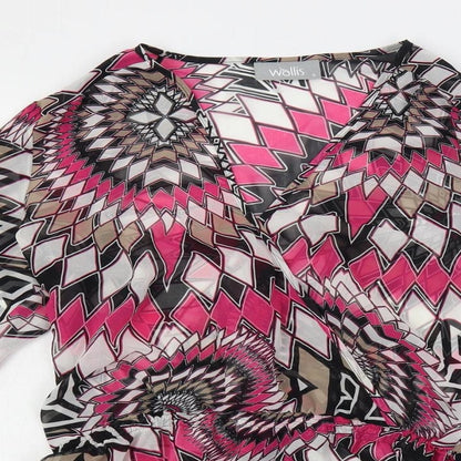 Womens UK Size S Wallis Multicoloured Basic Blouse
