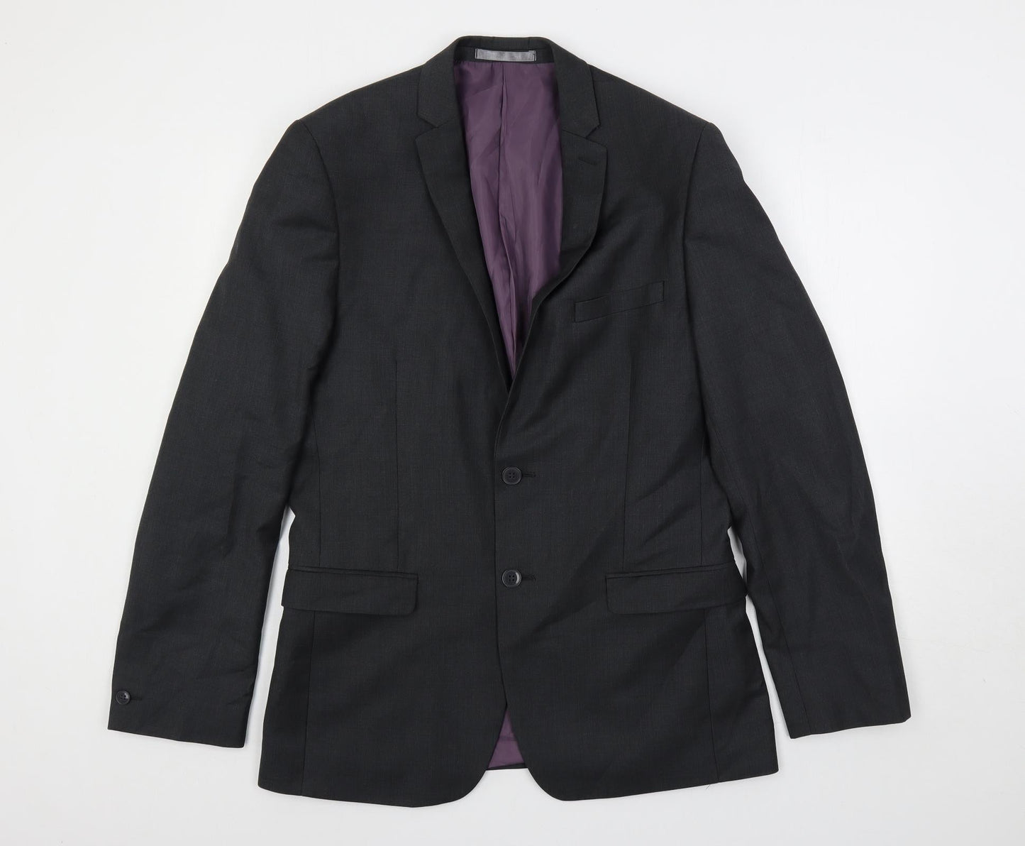 Mens UK Size 40 Red Herring Regular Grey Suit Jacket