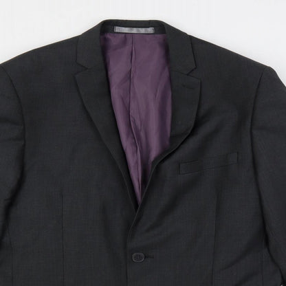 Mens UK Size 40 Red Herring Regular Grey Suit Jacket